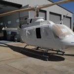 Helicopter prepped for custom painting