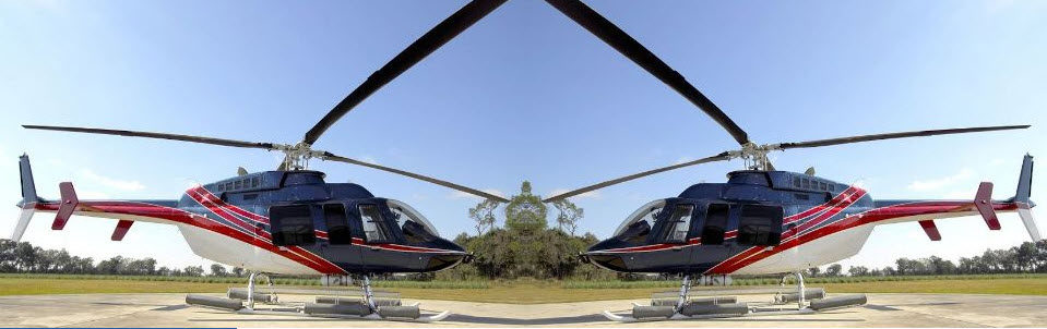 Bell helicopter, side view